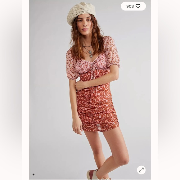 Free People Tessa ruched mini with open back - Picture 3 of 14